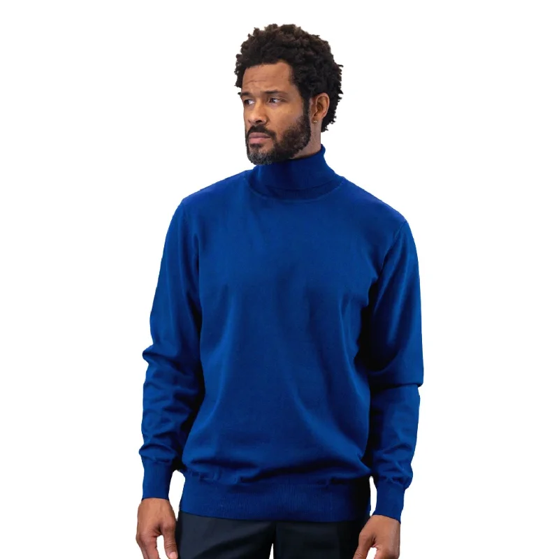 One-Day Only Vesta Collection: Modern Fit Royal Wool & Cashmere Turtleneck Sweater