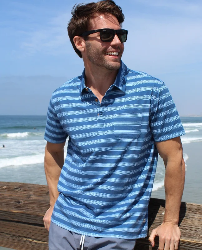 Special Savings HCS22252 NASSAU STRIPE POLO deep sea