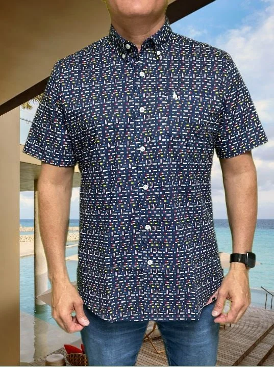 Lowest Price Regatta Short Sleeve Men's Woven Shirts Flags Printed