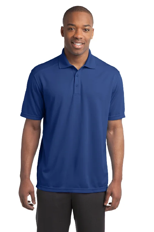 YEAR-End Sale Sport-Tek Mens Micro-Mesh Moisture Wicking Short Sleeve Polo Shirt - True Royal Blue