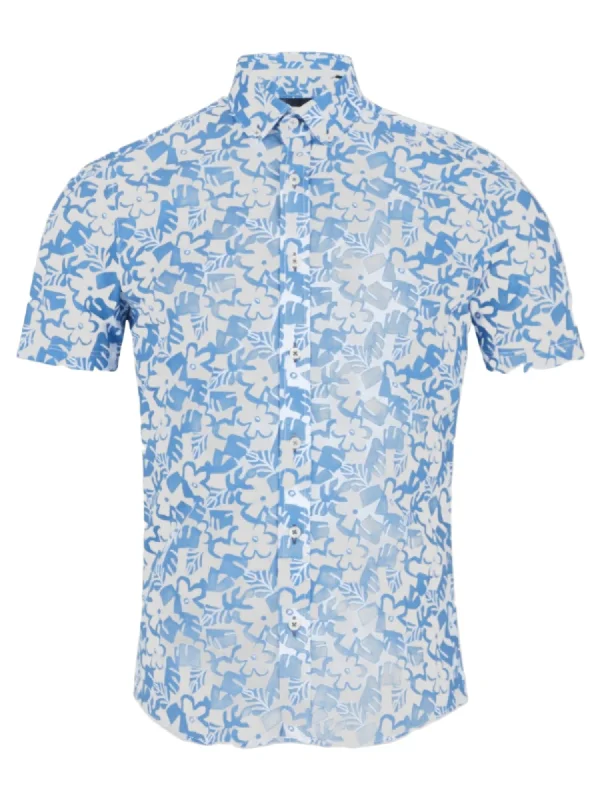 Weekend Specials to Celebrate ID24425-Remus Sky White Pattern Shirt