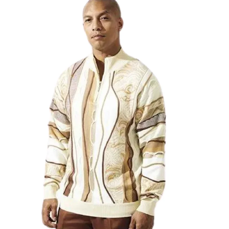 Online Specials Warmth Collection: Beige Quarter Zip Pullover Sweater