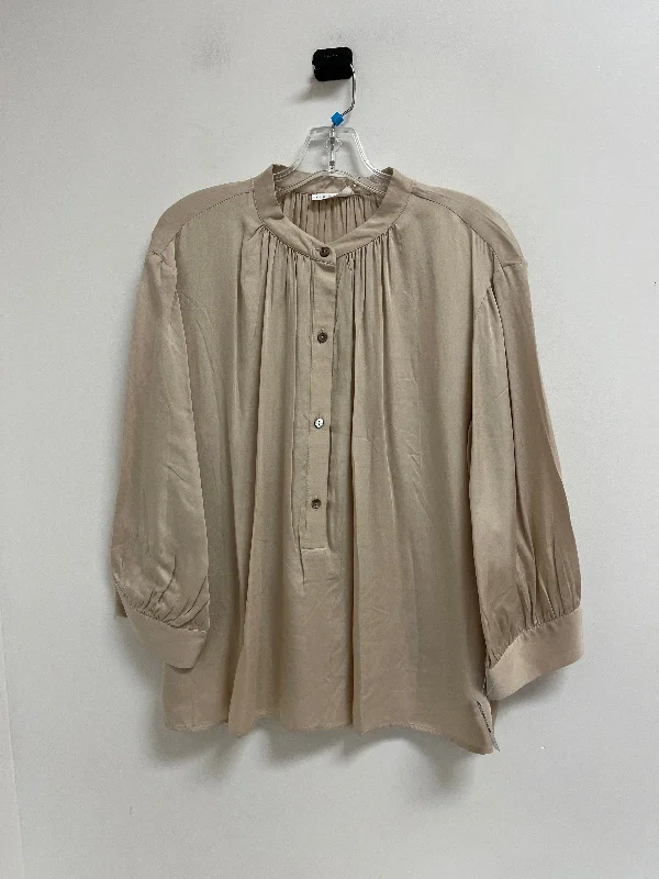 Weekend Shopping Made Better Top Long Sleeve By Cma In Cream, Size: Xl