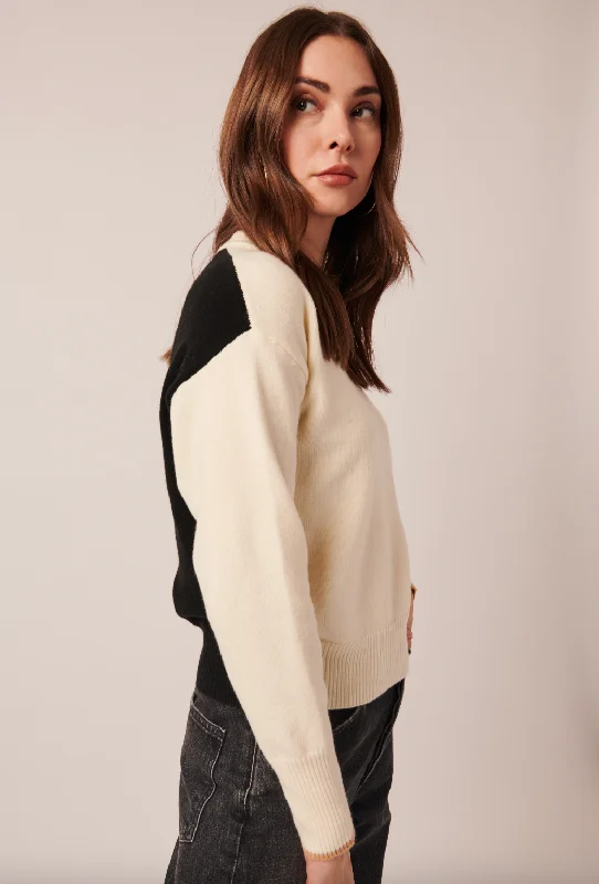 Weekend Offers That Tempt Leia Colorblock Sweater - Moonlight