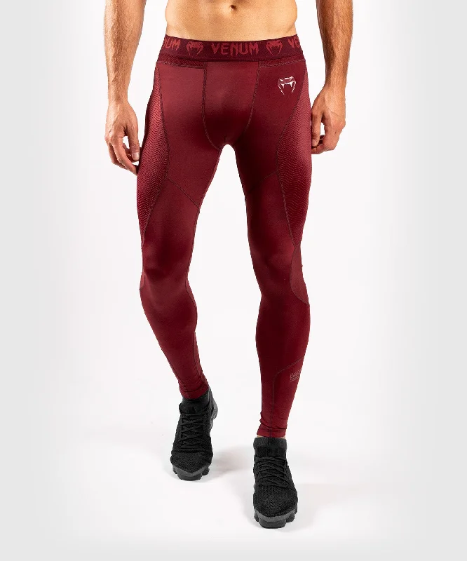 Shop and Save Venum G-Fit Compression Tights - Burgundy