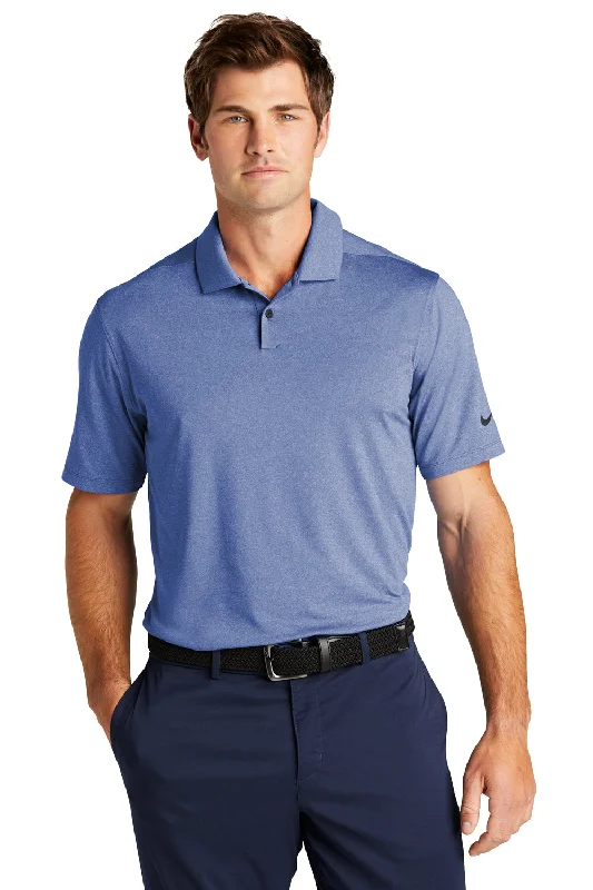 Crazy Savings Nike Mens Vapor Dri-Fit Moisture Wicking Short Sleeve Polo Shirt - Heather Game Royal Blue