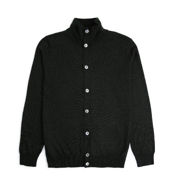 Huge Savings Trunk Stratton Merino Cardigan: Olive