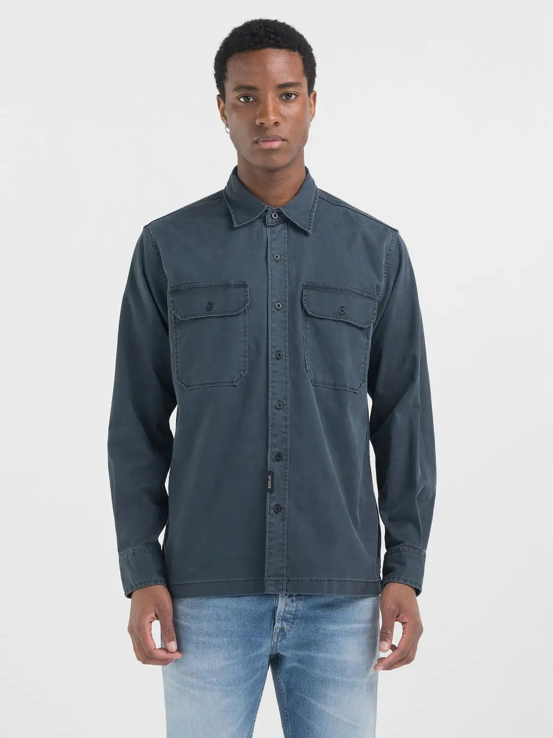 Price Rollback ID24986-Replay Washed Navy Shirt