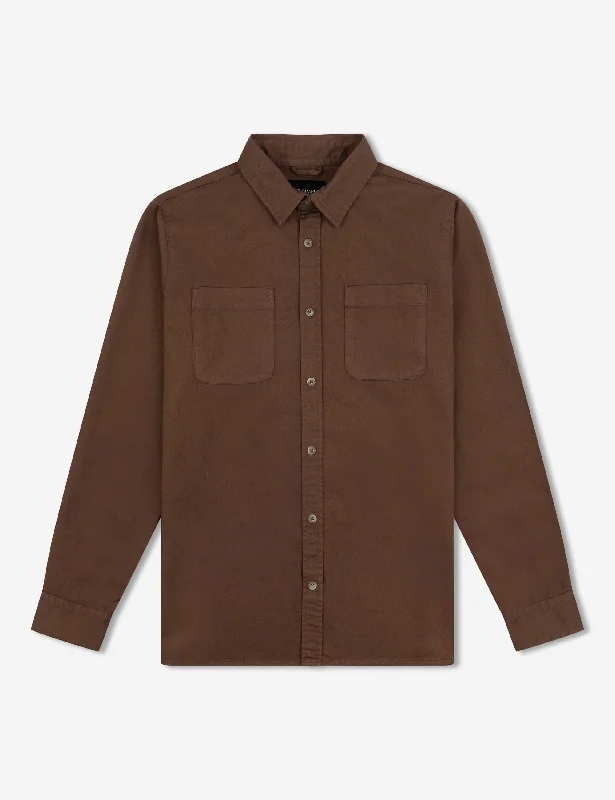 Don’t Miss Out York Long Sleeve Shirt - Cocoa