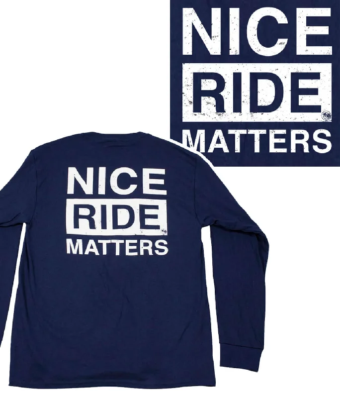 Massive Deals NICERIDE Matters - Hanes Pre-Shrunk 100% Cotton Men's Long Sleeve Shirt