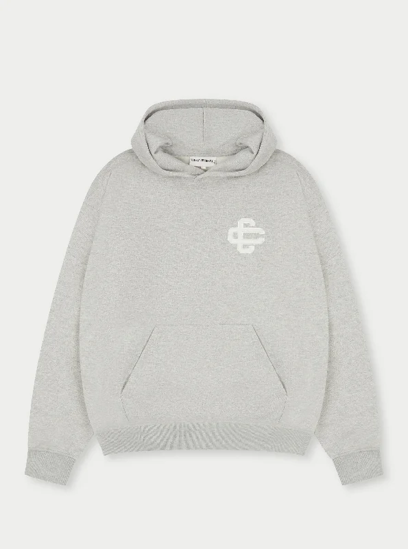 Anniversary Sale HEAVYWEIGHT APPLIQUE EMBLEM HOODIE - GREY MARL