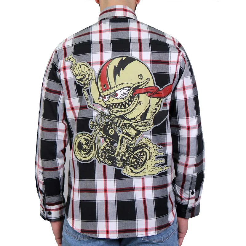 Today Only Hot Leathers FLM2104 Men's Bobber Monster Flannel Long Sleeve Shirt