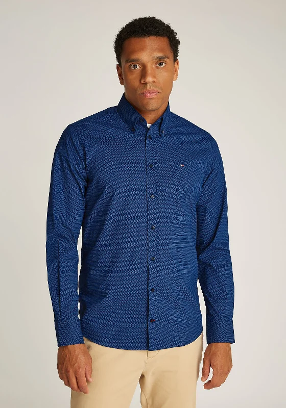 Weekend Deals That Spark Tommy Hilfiger Mini Print Slim Fit Shirt, Dark Navy
