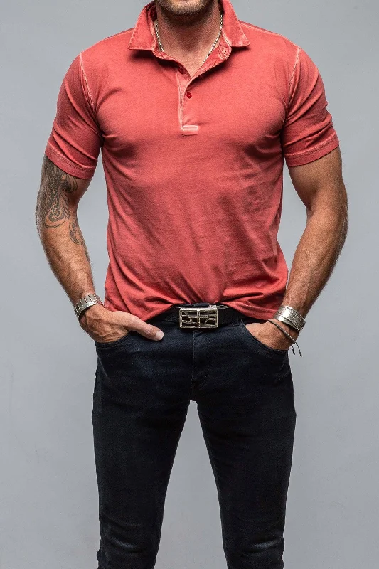 Special Price Cruz Cotton Polo in Brick