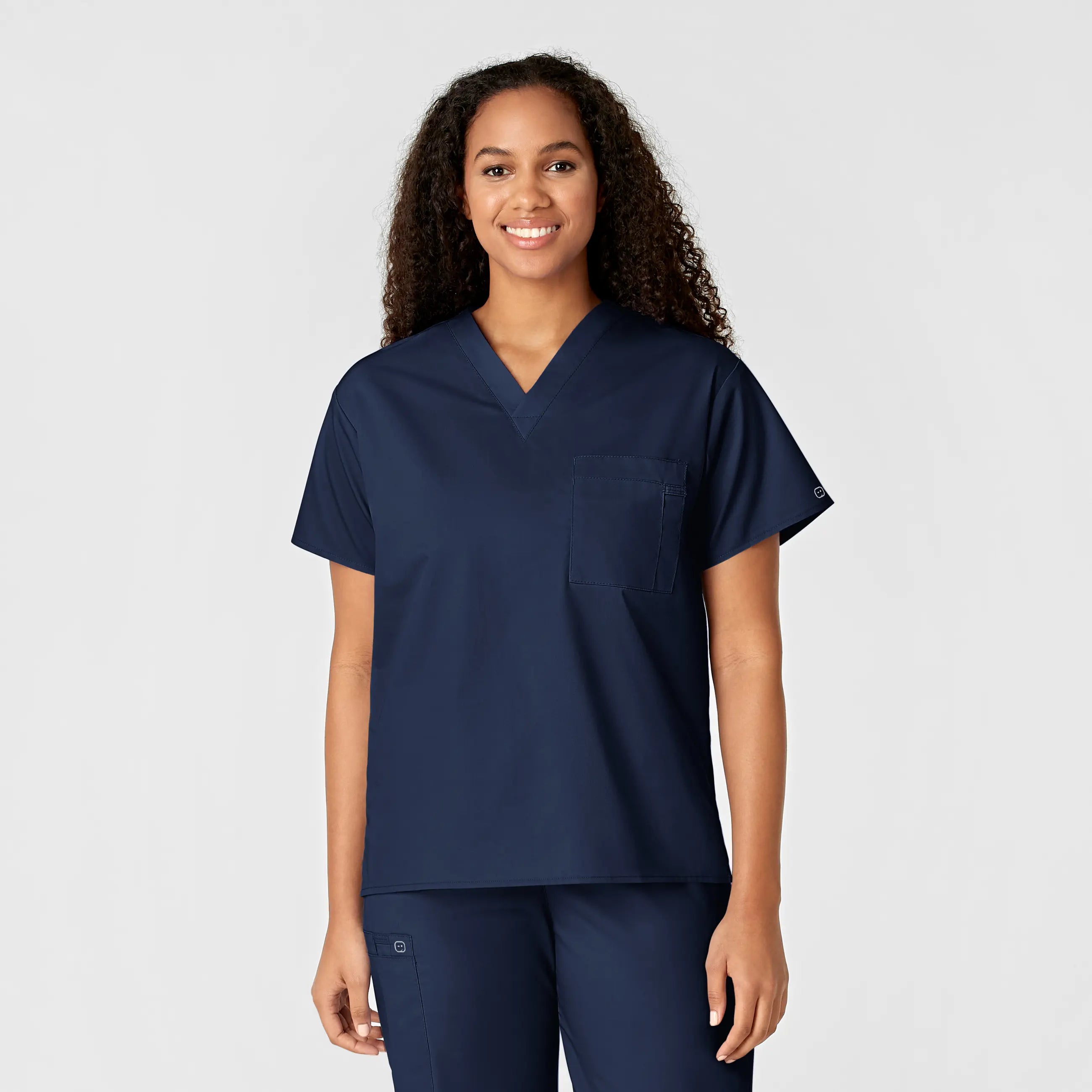 Now Available Wink Unisex V-Neck Scrub Top - Navy