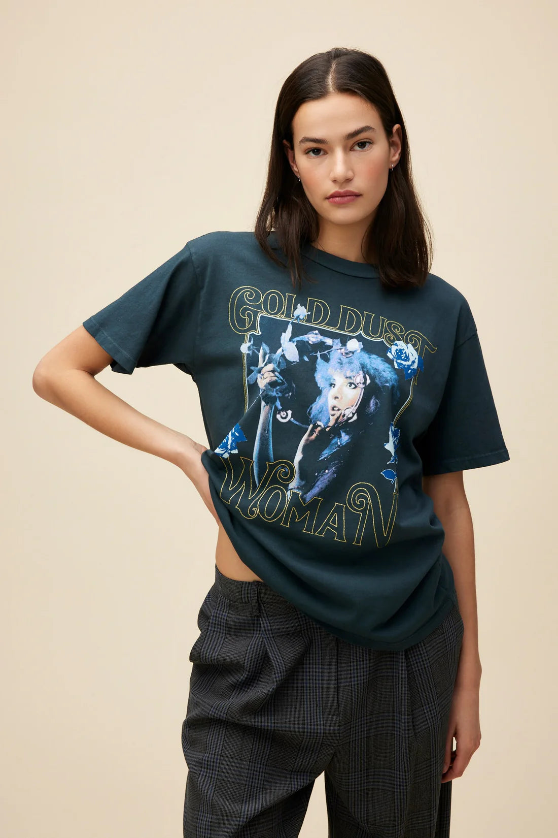 Closeout Deal Stevie Nicks Gold Dust Woman Weekend Tee - Vintage Black