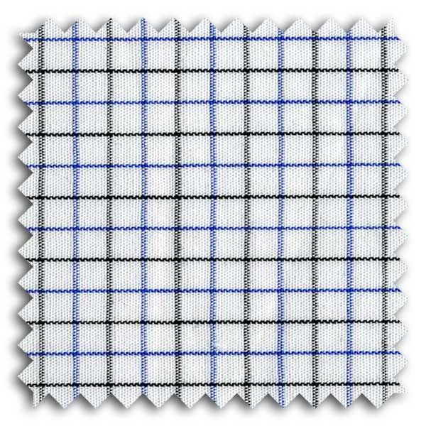 The Best Deal Blue and Navy Small Check /  Plaid Custom Dress Shirt