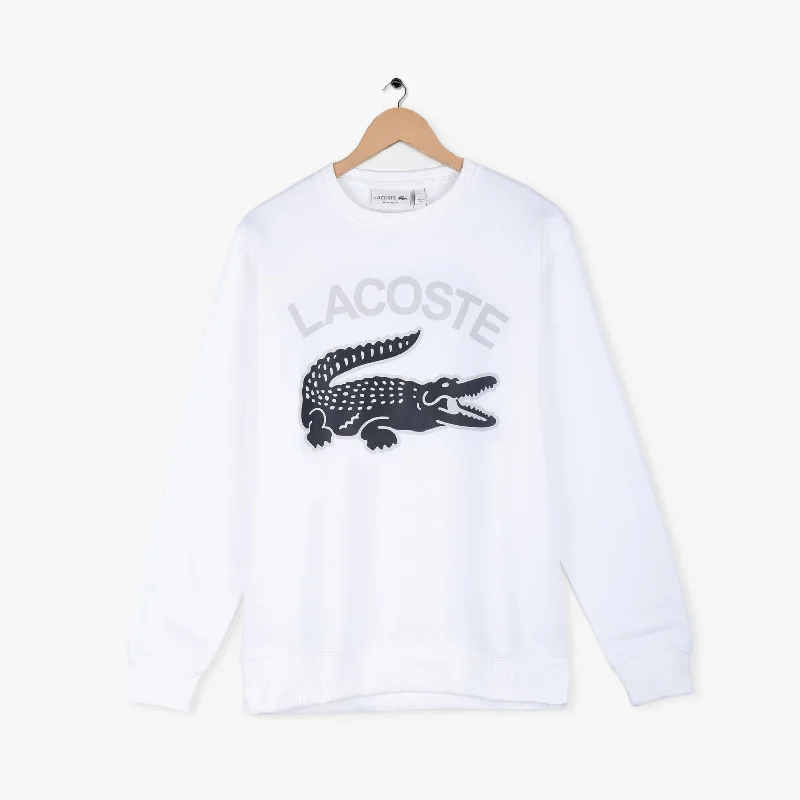 Weekend Savings Spree LC - Men 'White' Textured Crocodile Fleece Sweatshirt LC470