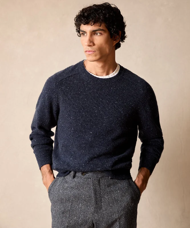 Sale Event Donegal Crewneck Sweater in Navy