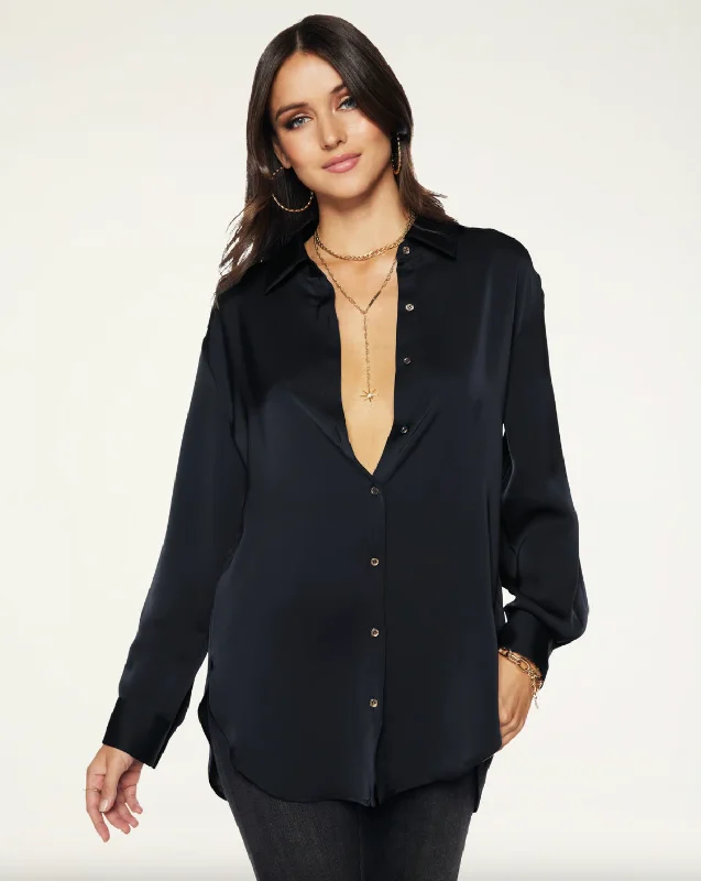 Weekend Deals That Spark Kolby Button Up Blouse - Black