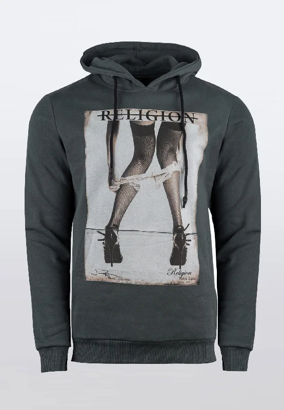 Weekend Discounts to Delight RELIGION PHOTO HOODIE DARK METAL