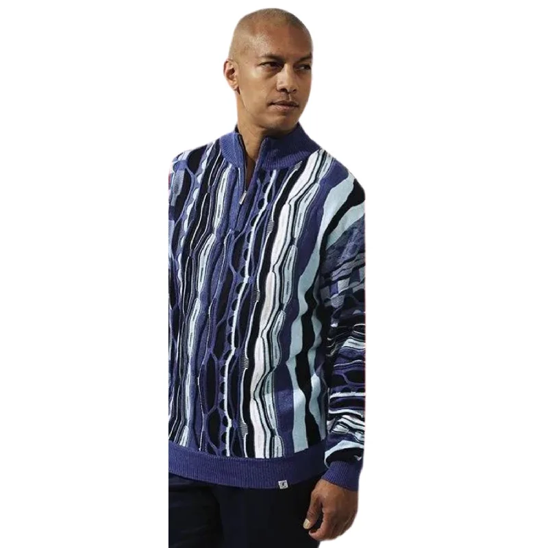 Fantastic Savings Zipper Collection: Quarter-Zip Pullover Sweater Blue Accents