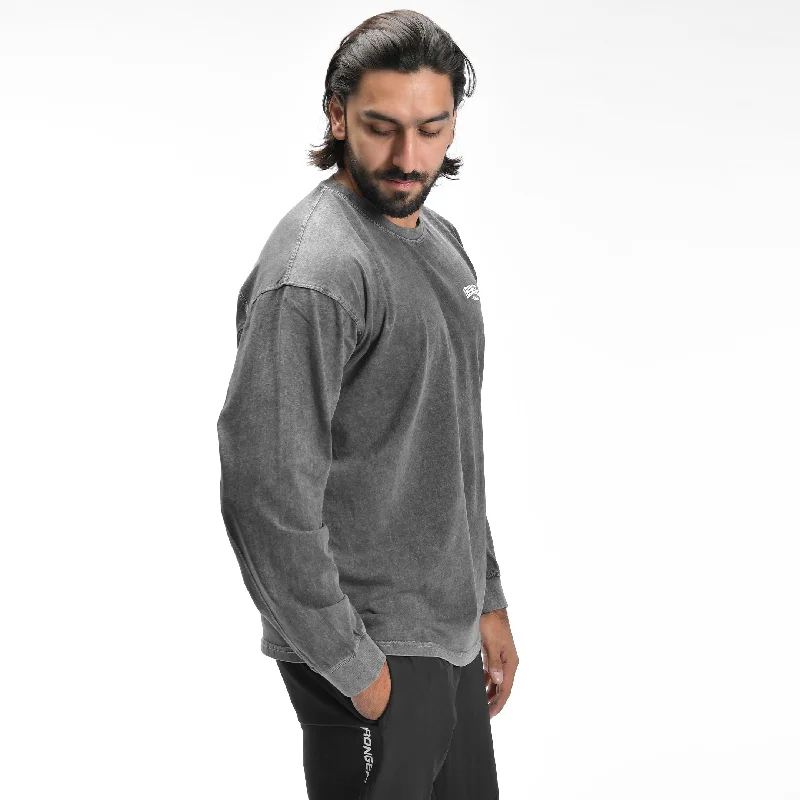 Flash Sale Stone Wash Long Sleeve Tee
