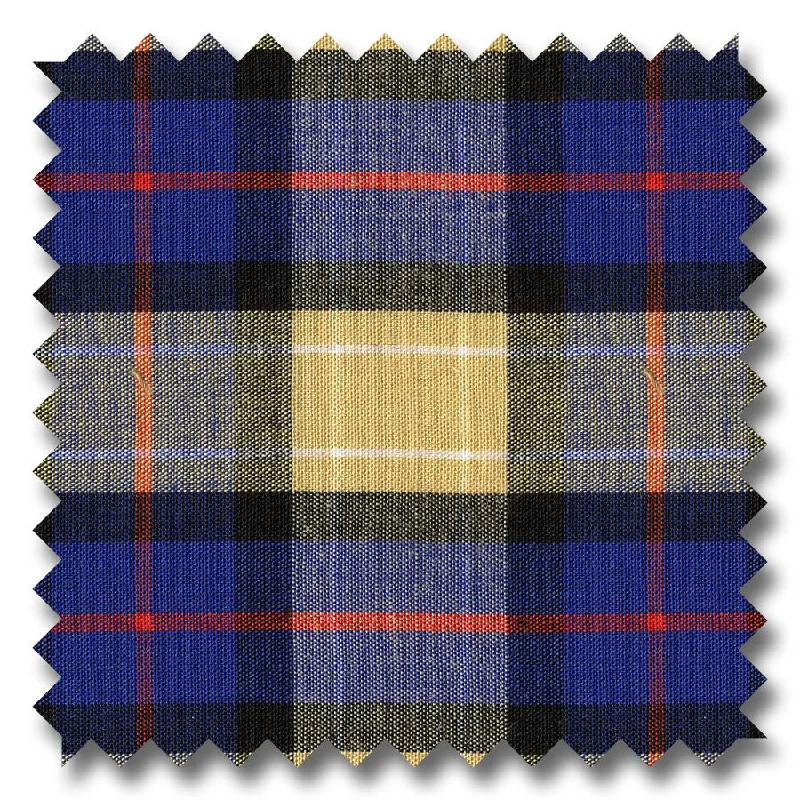 Extra Savings Blue, Tan and Red Plaid Poplin - Custom Dress Shirt