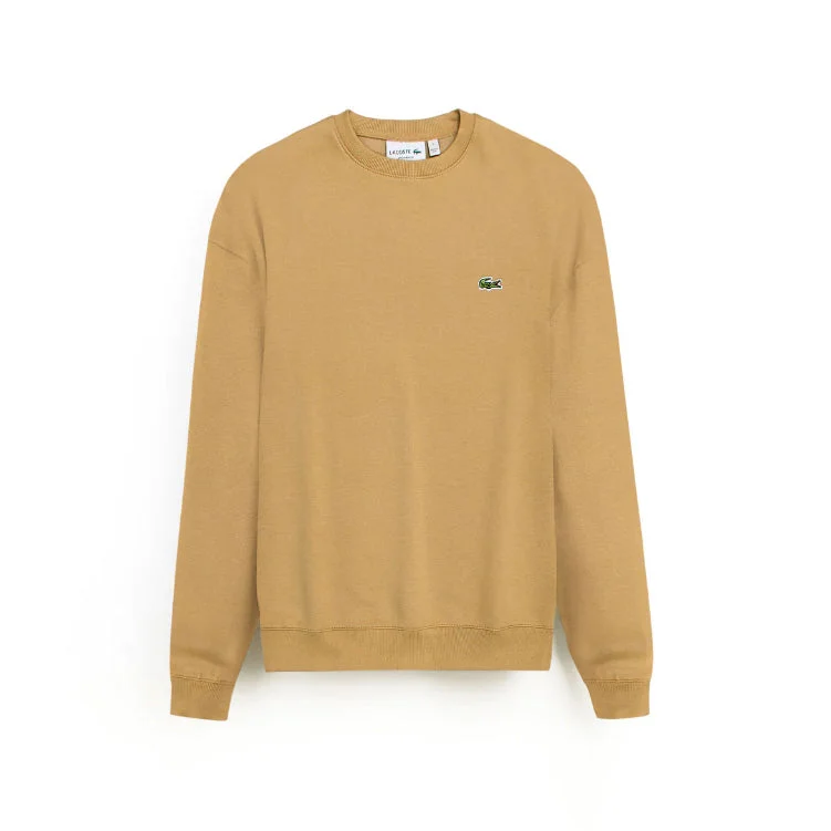 Weekend Deals to Brighten Your Day LC - Men 'Beige' Embroidery Logo Fleece Sweatshirt LC359