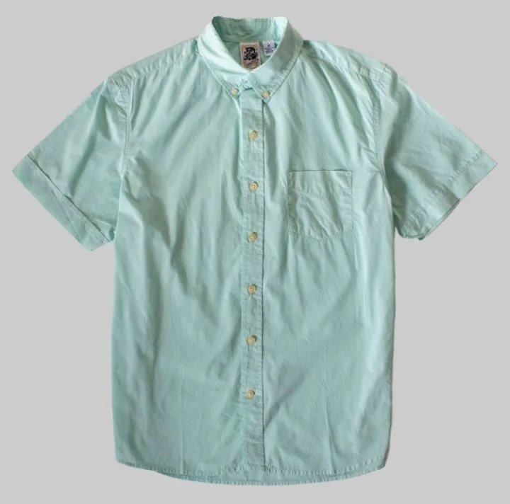 Weekend Discounts to Enjoy Kennington Short Sleeve Men's Woven Shirts Solid Dyed