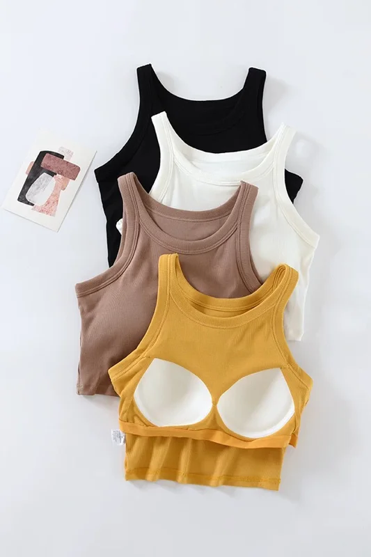 Weekend Offers That Excite Nexo Crop Tank Top With Inbuilt Bra