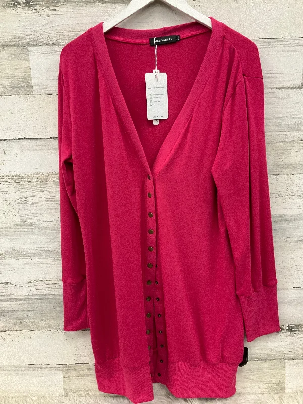 Weekend Specials to Celebrate Cardigan By Cmc In Pink, Size: 2x