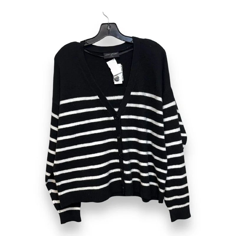 Weekend Specials to Cherish Cardigan By Lane Bryant In Striped Pattern, Size: 14
