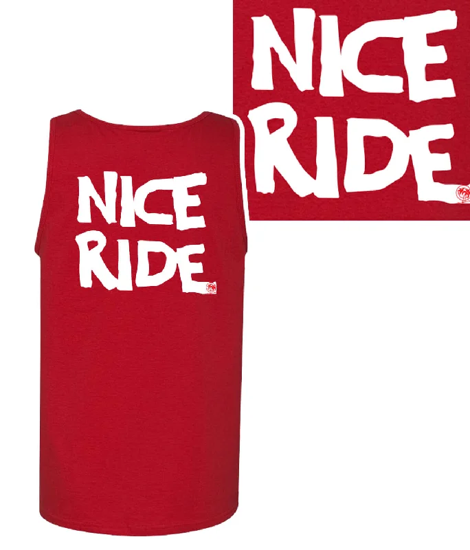 Deep Discounts CR RIDE - Red 100% Cotton Men's Tank Top