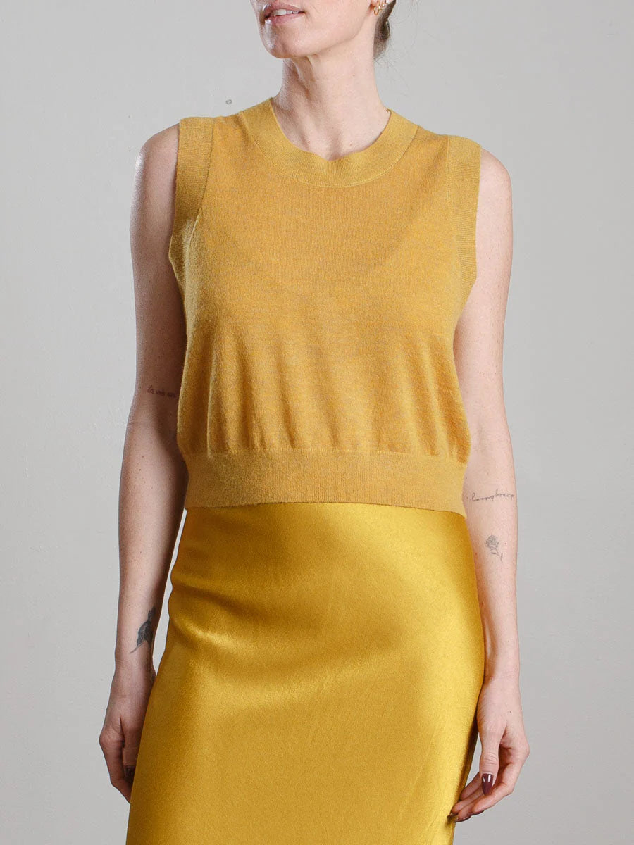 Weekend Discounts to Grab Rumi Crop Dulce Knitwear Top - Sun