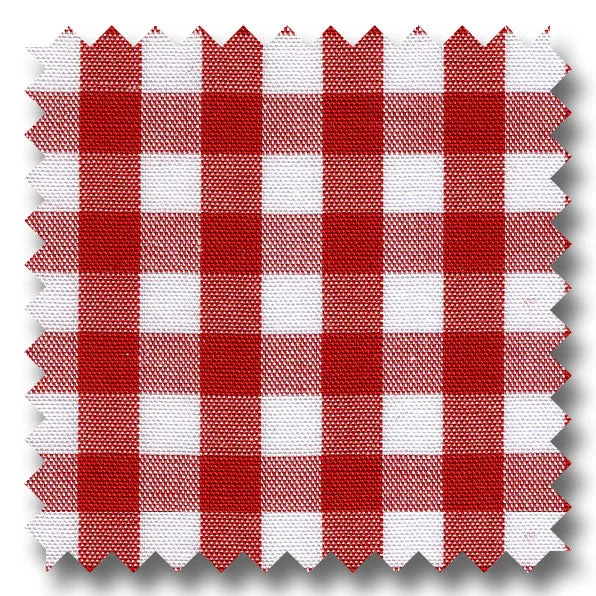 Bonus Savings Gingham Check Poplin Red - Custom Dress Shirt