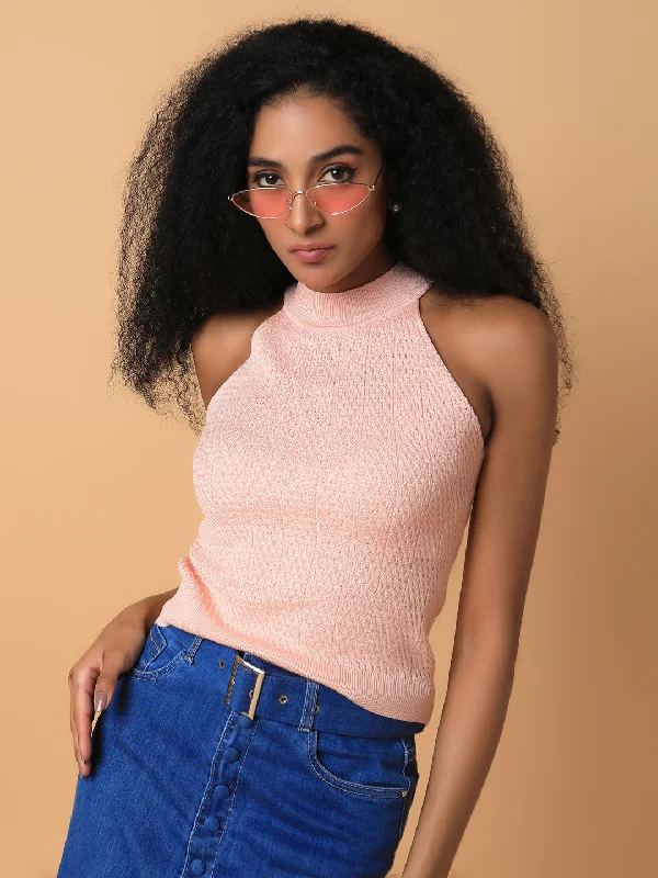 Weekend Offers That Tempt Women Solid Peach Top