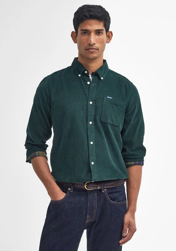 Weekend Savings Spectacle Barbour Ramsey Cord Tailored Shirt, Seaweed