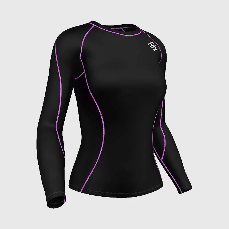 Weekend Discounts to Savor Fdx Monarch Purple Women's & Girl's Base Layer Long Sleeve Compression Top