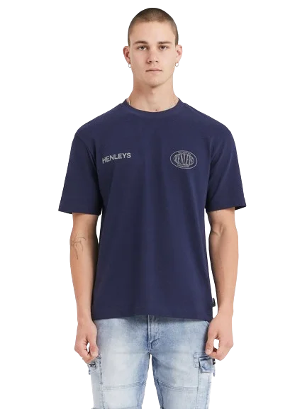 Weekend Discounts to Celebrate HENLEYS ESCAPADE TEE- MENS - NAVY