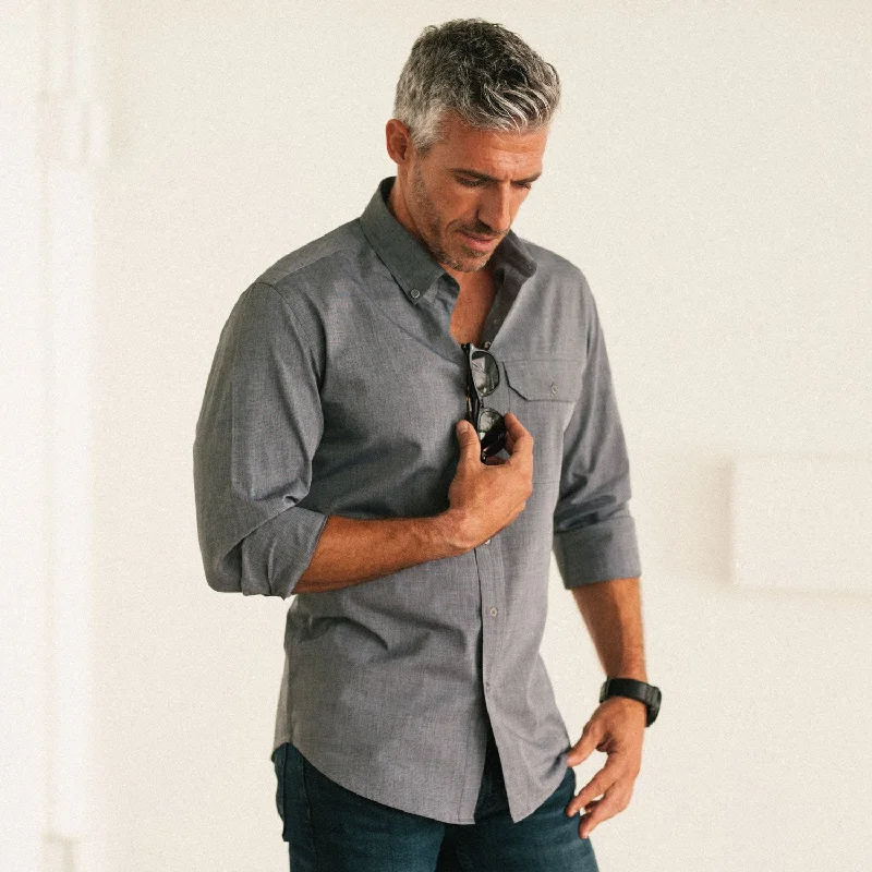 Weekend Deals That Amaze Builder Casual Shirt – Titanium Gray Cotton End-on-end