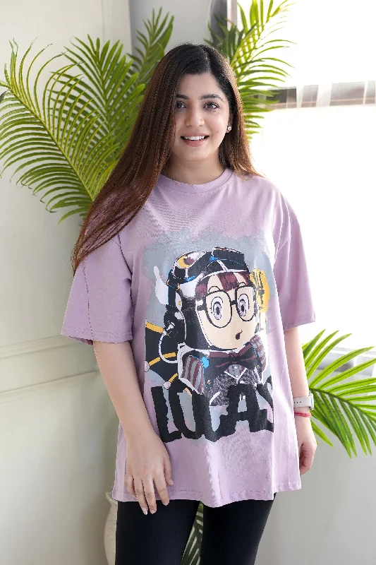 Limited Supply Bella Pink Printed Boyfriend Fit Tshirt