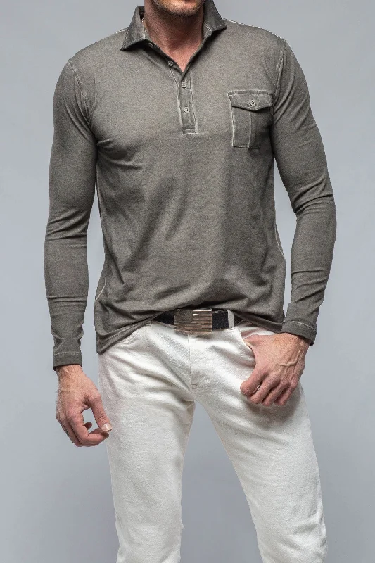Weekend Deal Cafe Paco LS Polo Shirt In Antracite
