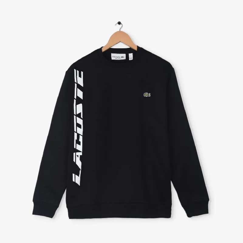 Super Deal LC - Men 'Black' Printed Logo Fleece Sweatshirt LC471