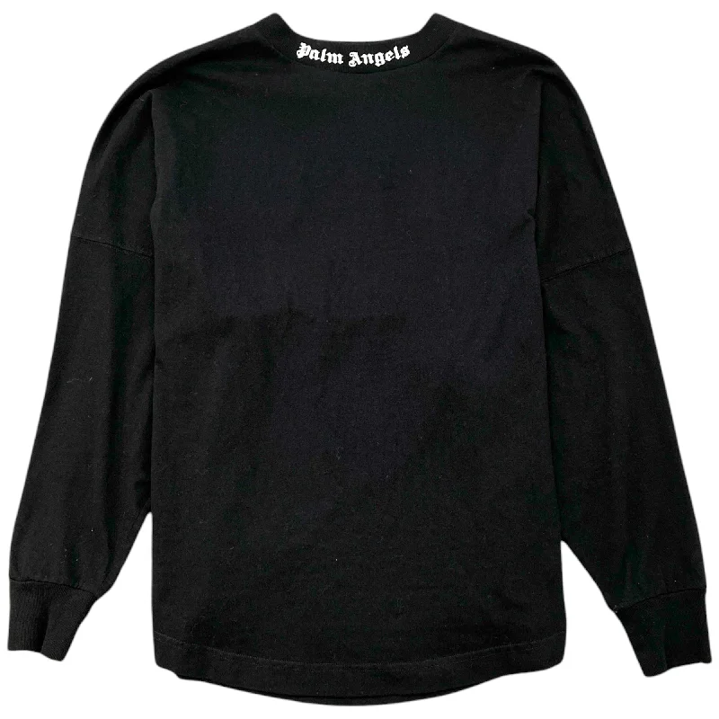 Quick Deals Men's Logo Print Long Sleeve T-Shirt Black Size XS