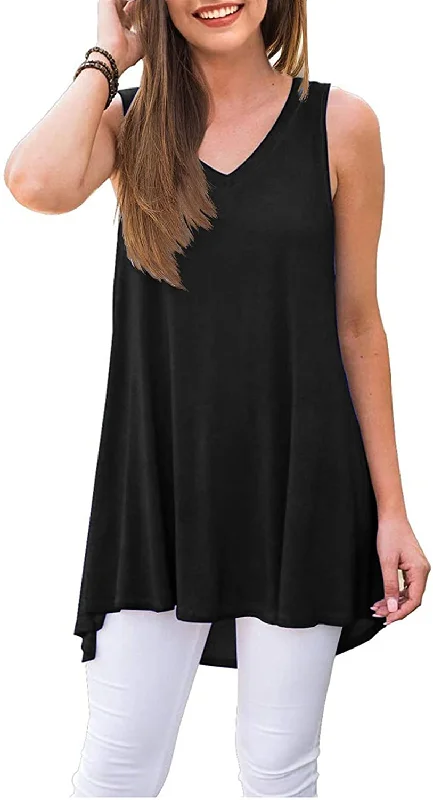 Weekend Bargains to Grab Haute Edition Women's V-Neck Tunic Length Long Tank