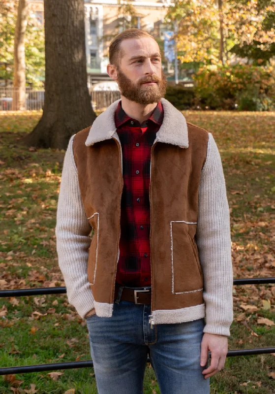 Reduced Rates Full Zip Shearling Sweater