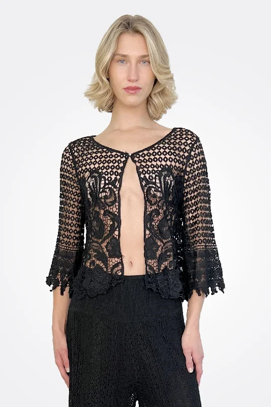 Weekend Discounts to Love Lace Bolero - Black