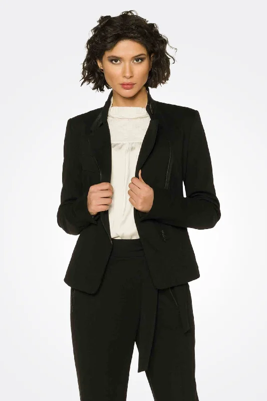 Stock Up Zip Detail Jacket - Black