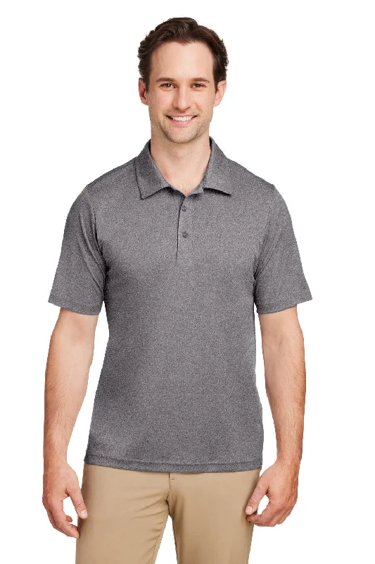 Bargain Bin Team 365 Mens Zone Sonic Moisture Wicking Short Sleeve Polo Shirt - Heather Dark Grey